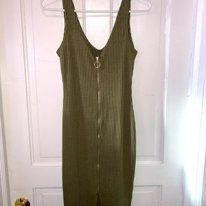 Like New. Charlotte Russe Below the Knee Dress. Olive Color. Size Small.